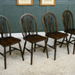 4 Elm & Ash Wheel back Windsor Dining Chairs
