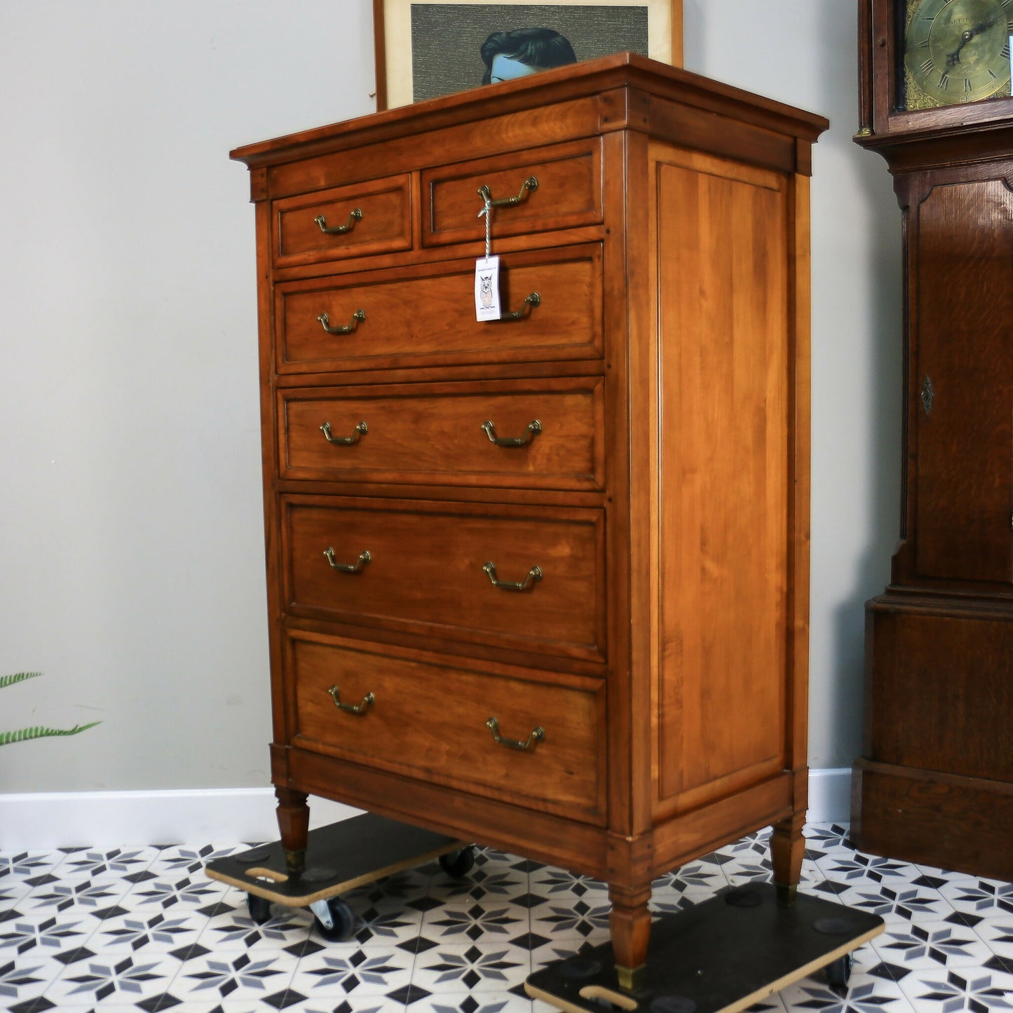 Willis and Gambier Cherrywood Chest of Drawers Tallboy 6 Drawers