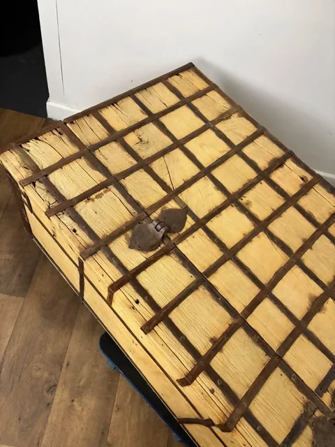 Very Large Bleached Rustic Indian Trunk / Coffee Table