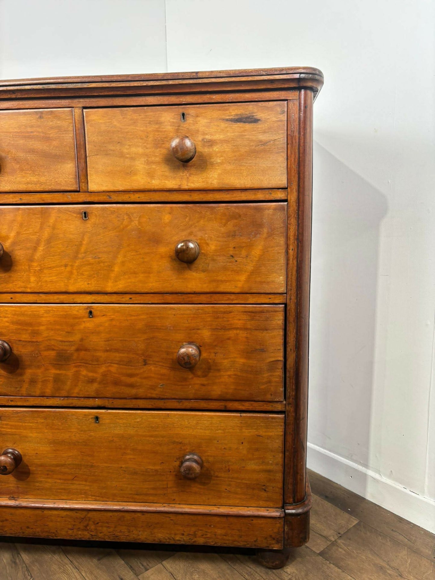 Victorian Mahogany Two Over Three Chest of Drawers