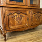 Bookcase Vintage French Louis Oak Glazed Display Cabinet Sideboard LOT 6546