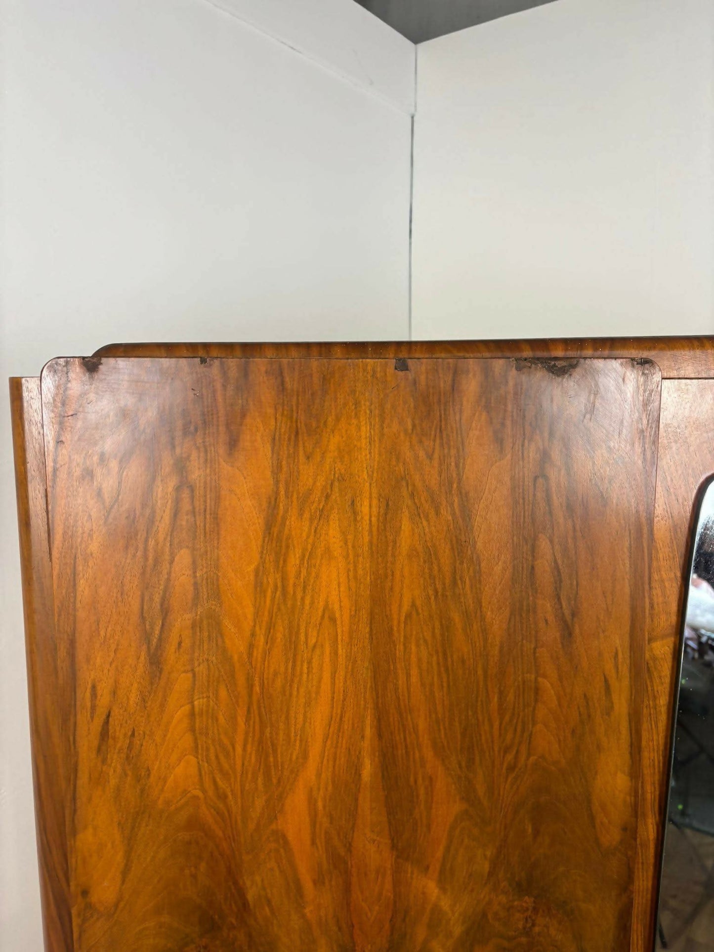1950's Vintage Walnut Veneered Wardrobe