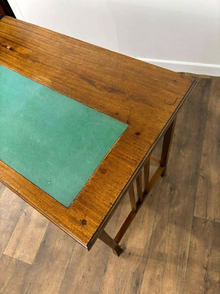 Edwardian Mahogany Art Nouveau Style Kneehole Desk