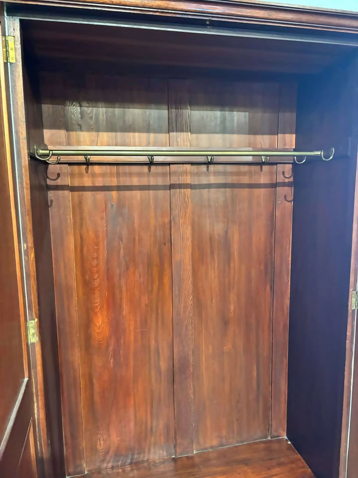 Edwardian Mahogany Double Wardrobe9