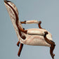Victorian Walnut Open Armchair
