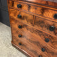 Large Vintage Victorian Tallboy Flame Mahogany Chest Of Drawers
