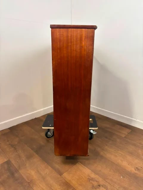 Mid-Century Glazed Teak Bookcase Cabinet