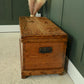 Antique Pine Trunk Box - Toy Chest - Hall Storage - Blanket Box Painted Ship