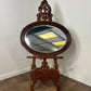 Vintage Mahogany Oval Wall Mirror
