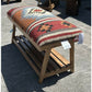 Beautiful Contemporary Kilim Kelem Flat Weave Upholstered Bench Seat With Rack