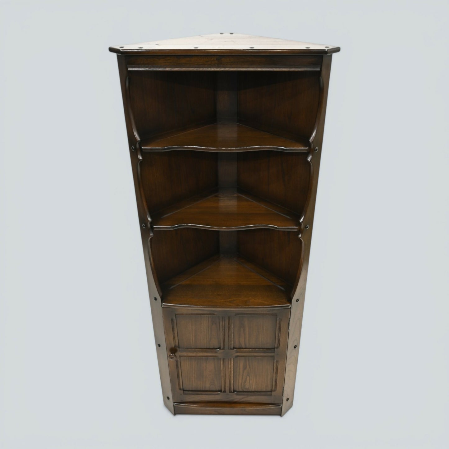 Ercol Elm Corner Cabinet Display Unit With Cupboard EXC FREE UK Delivery