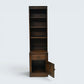 Ercol Narrow Mural Bookcase 3 Shelves Cupboard & Drawer Dark FREE UK Delivery*