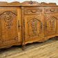 Sideboard Vintage French Louis Style Oak 4 Door Cupboard Carved Cabinet LOT 6361