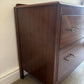 Vintage Lebus Chest of Drawers Deep 2 Drawer Mid Century Brass Infinity Handles