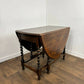 Vintage Oak Drop Leaf Table With Barley Twist Support