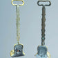 A Near Pair of 19th Century Brass Lion Paw Door Porters