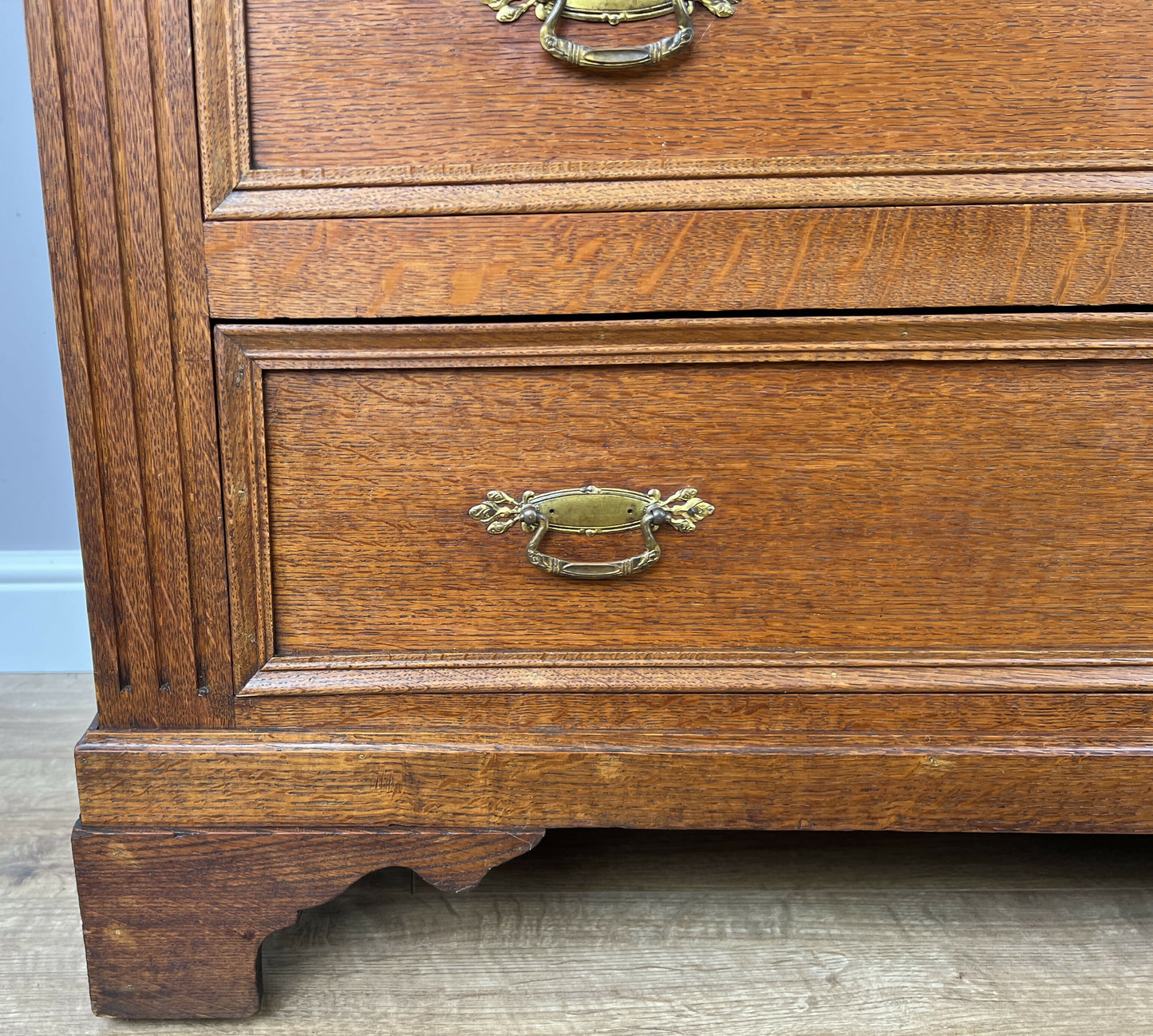 Chest of Drawers Antique French Oak Marble Top 4 Drawers Carved Cabinet LOT 6290