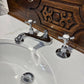Wide Traditional Wooden Vintage Bathroom Vanity Unit - Mary Queen of Scots
