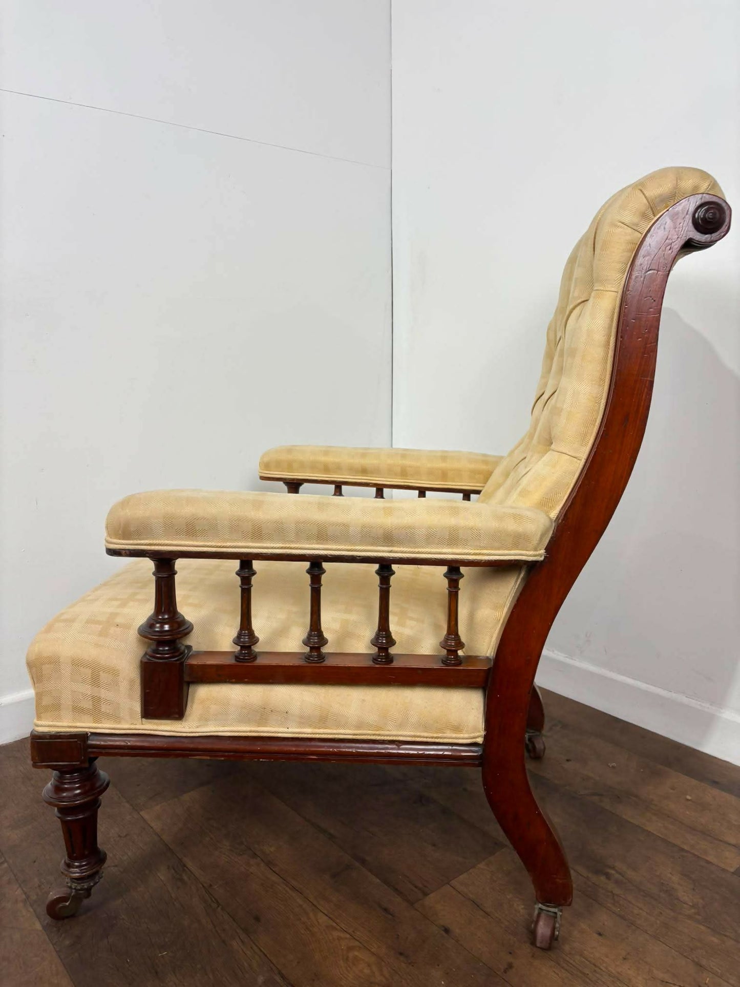 Edwardian Mahogany Framed Nursing Armchair