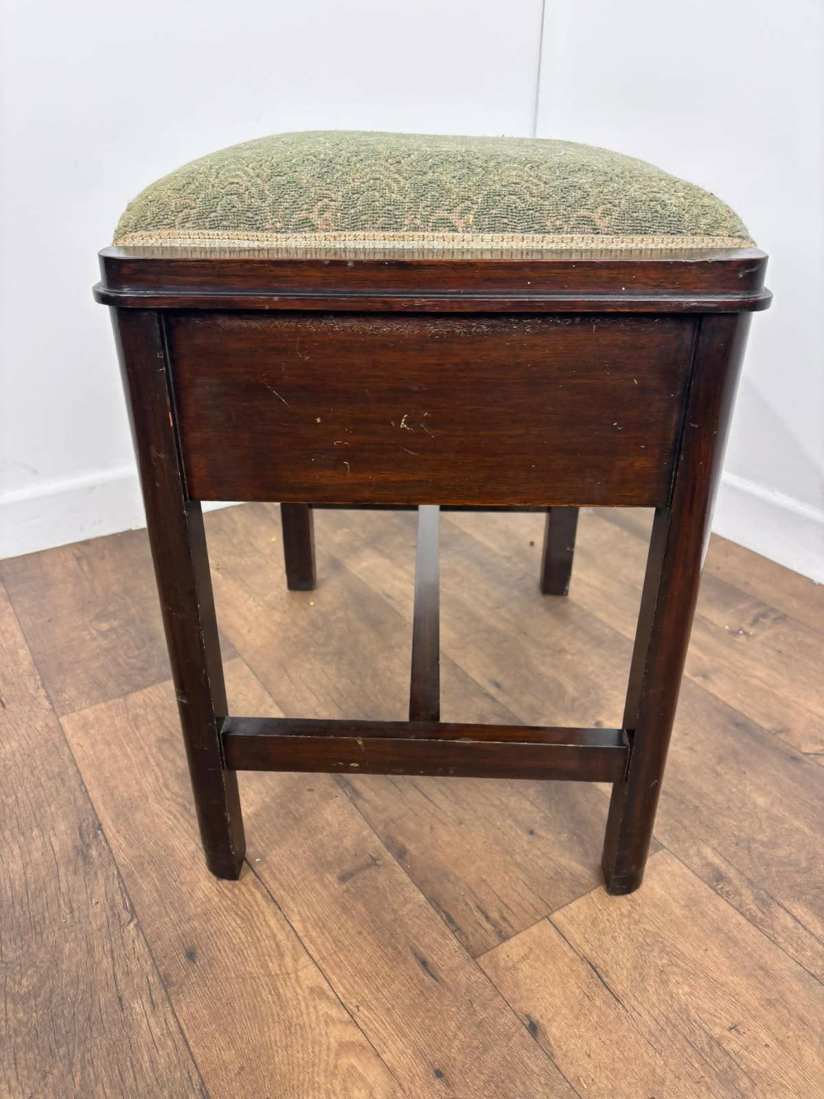 Vintage Mahogany Piano Stool with Storage