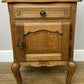 Pair of Bedside Tables Vintage French Louis Oak Nightstands Cabinets LOT 6296