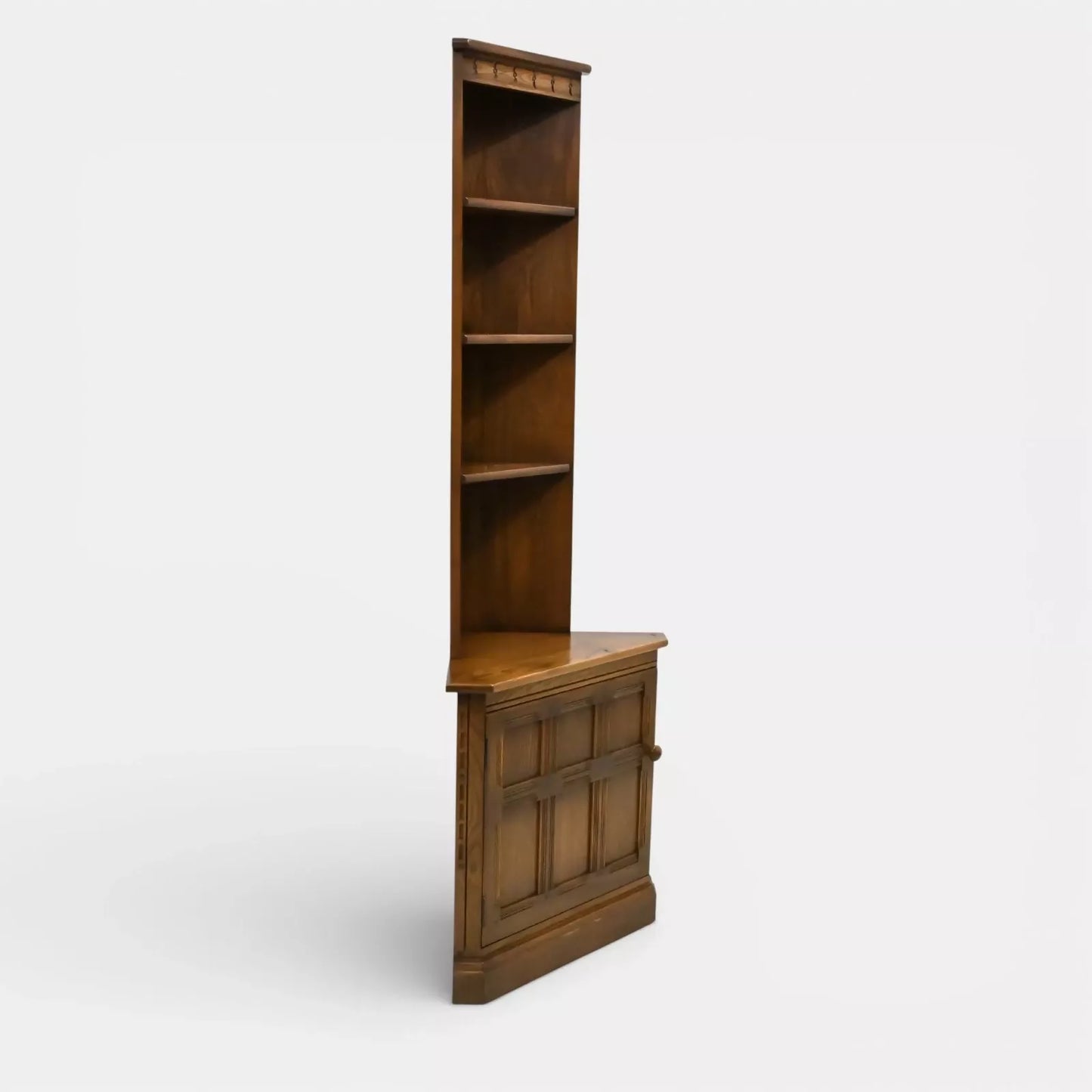 Ercol Corner Unit with Cupboard and Shelves Golden Dawn Mural FREE UK Delivery. SBR11039/1310E