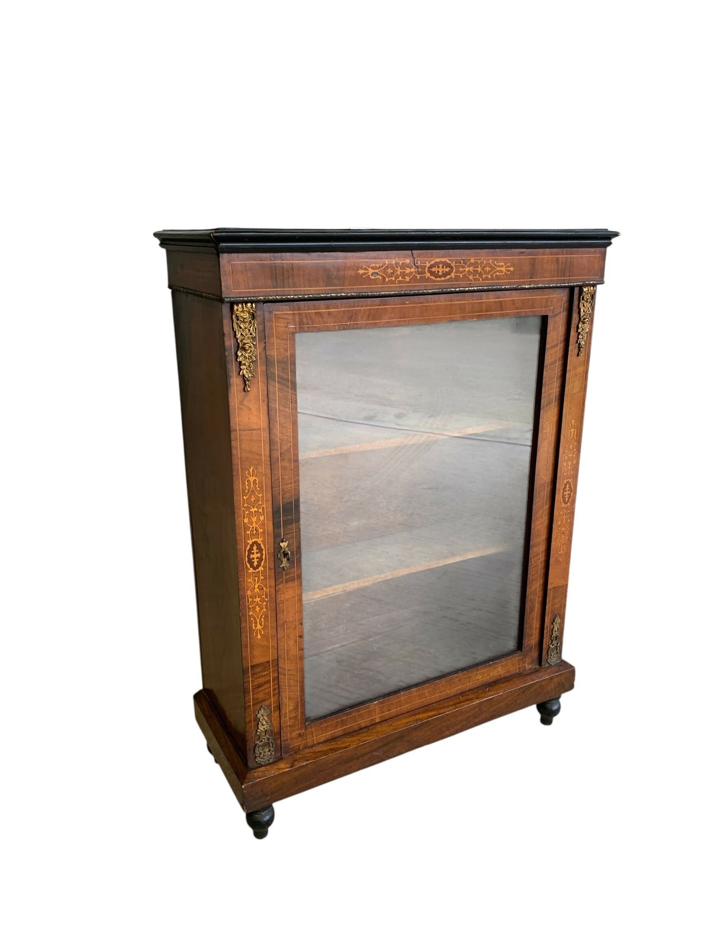 Antique Walnut 19th C Pier Cabinet