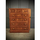 Late Victorian Walnut Tallboy Chest Of Drawers