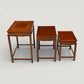 Chinese Nest of Tables Teak/Rosewood Carvings 3 Side Tables Free UK Delivery*