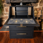 Art Deco Writing Bureau Black & Gold Secretary Desk