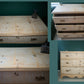Antique Pine Chest of Drawers with stencils , three large drawers