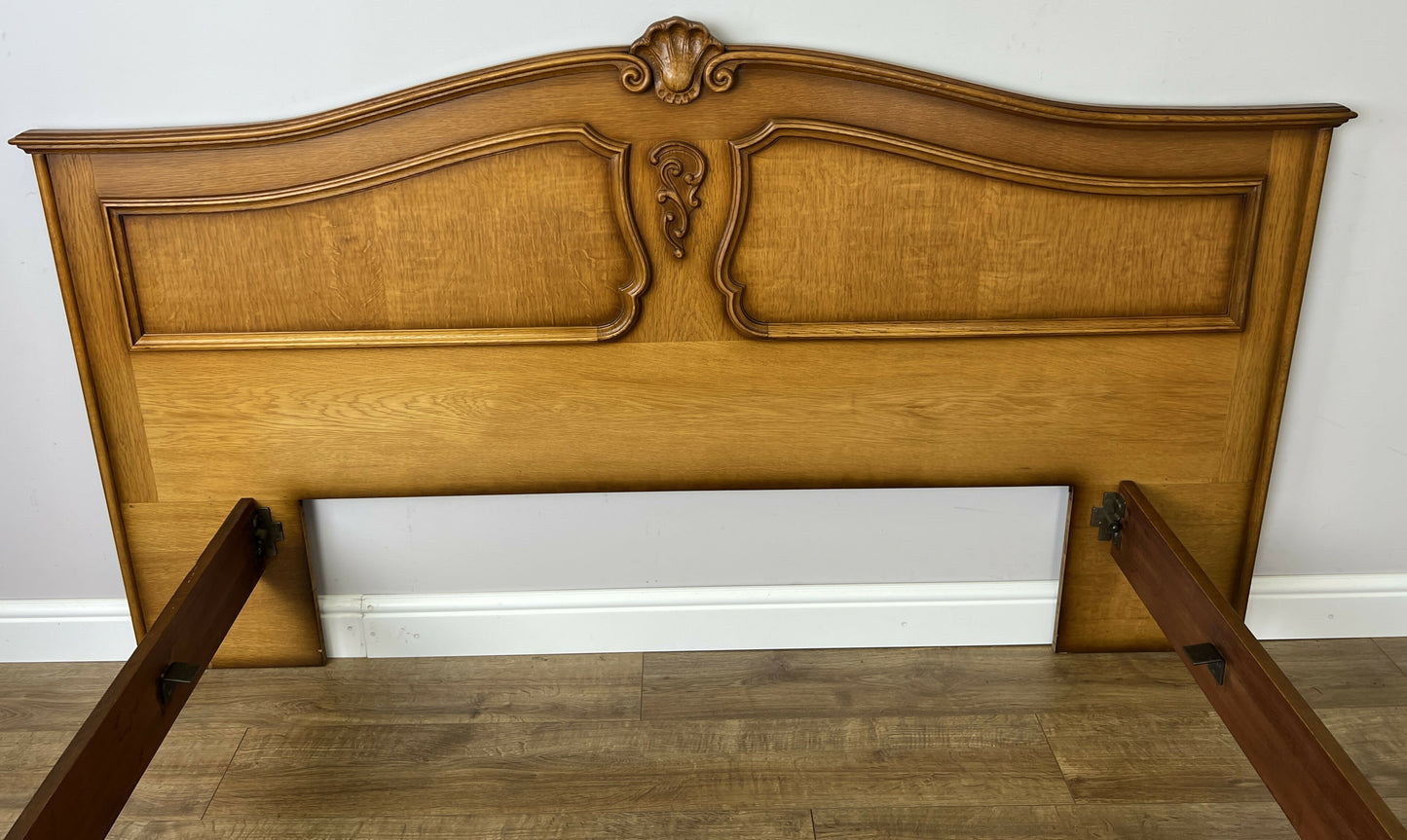 Bed Vintage French Louis XVI Style Double Frame Carved Headboard LOT 6391