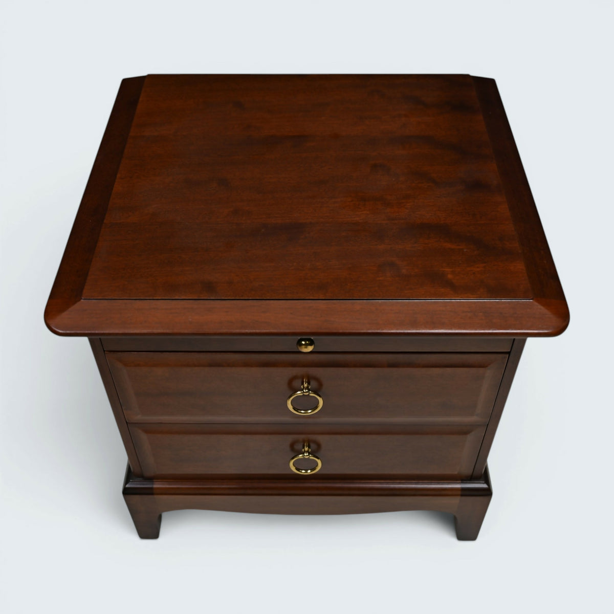 Stag Minstrel Bedside Cabinet 2 Drawers Pull Out Tray VGC FREE UK Delivery
