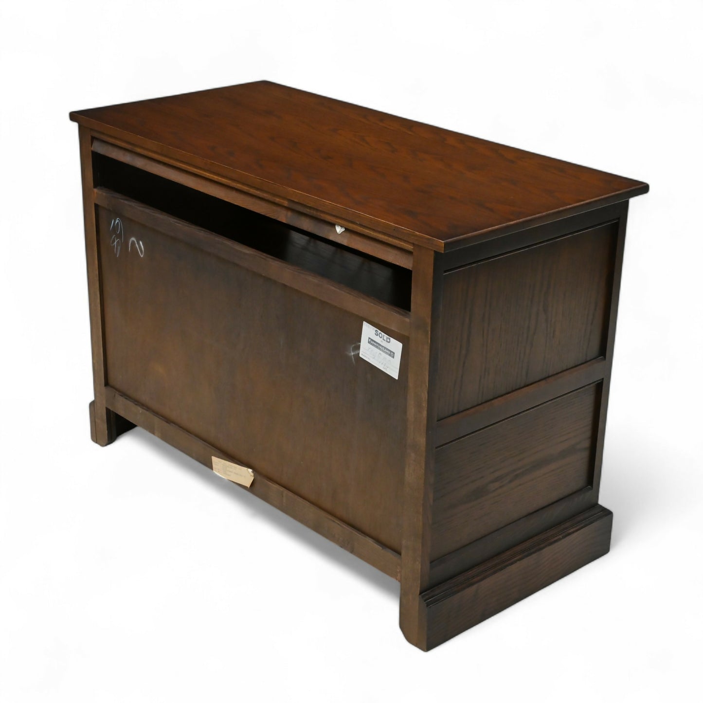 Old Charm TV Stand Glazed Drawer Model 2265 Tudor Brown FREE UK Delivery. SBR10351/1704E