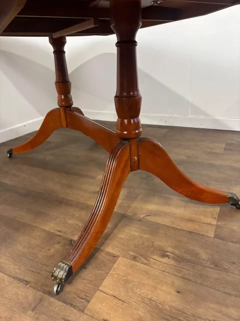 Vintage Yew Wood Extending Dining Table