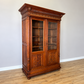 Bookcase Antique French Style Glazed Display Oak Cabinet Sideboard LOT 6513