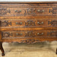 Chest of Drawers Vintage French Louis Oak 3 Drawers Carved Cabinet LOT 6252