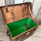 Antique solid leather military field boot trunk