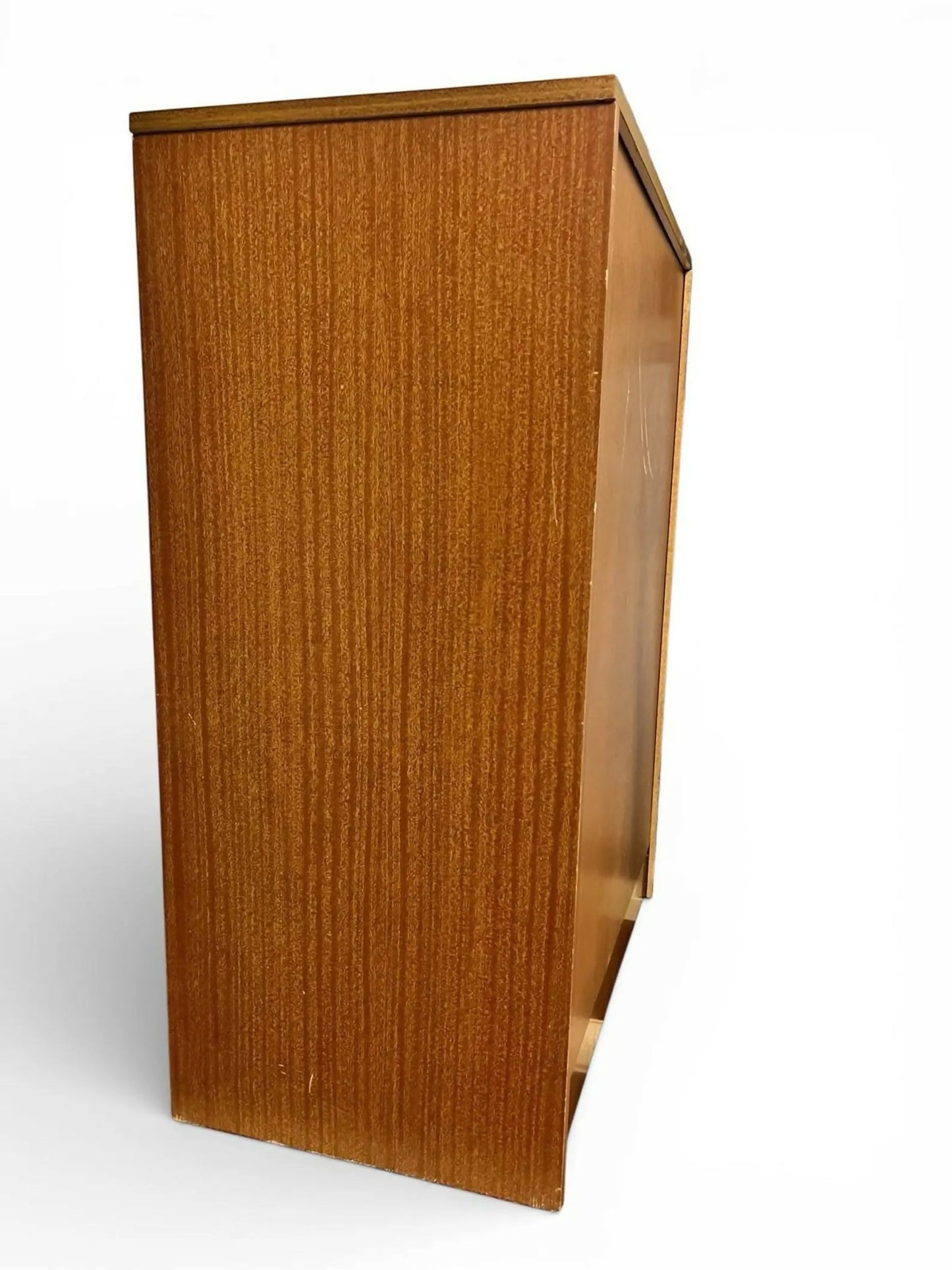 Vintage 4 Drawer Chest of Drawers by Homeworthy Mid Century Teak Effect 88cm