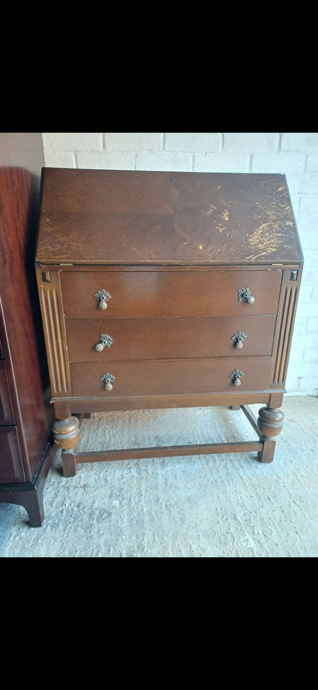Vintage Bureau painted Yellow (commission for CAROLINE)