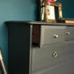 Dark grey solid mahogany stag Chest Of Drawers
