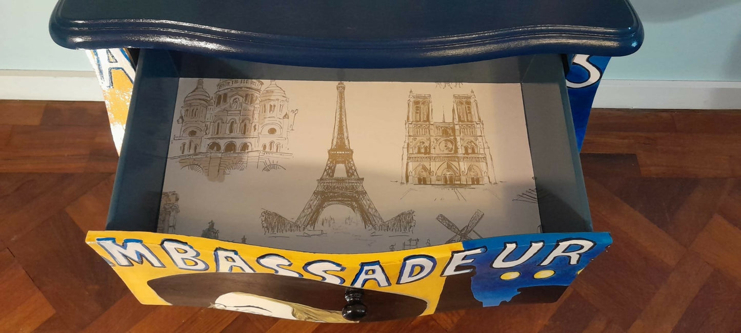 Upcycled painted French style drawers
