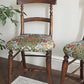 Beautiful Pair Of Victorian Oak Chairs Reupholstered Seats in a William Morris 'Blackthorne' Tapestry Fabric'