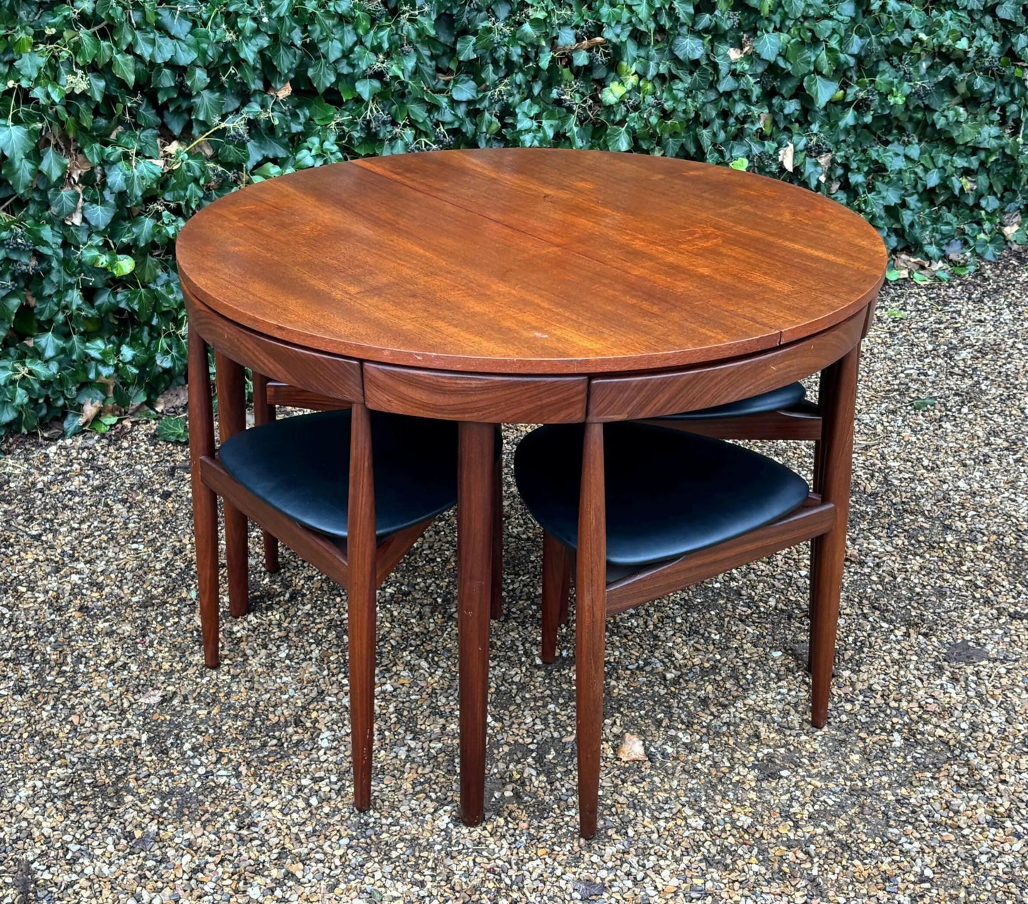 Vintage Extending 'Roundette' Dining Table & Chairs By Hans Olsen For Frem Rojle