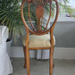 A George III-Style Satinwood Dining / Hall Chair With Hand Painted Portrait . Silk Fabric To Seat.