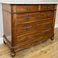 Chest of Drawers Antique French Walnut Marble Top Five Drawer Cabinet LOT 6451