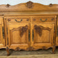 Sideboard Vintage French Louis Style Oak 4 Door Cupboard Carved Cabinet LOT 6362