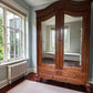 Antique Early 1900’s Mirrored Armoire Wardrobe French Oak Knockdown.