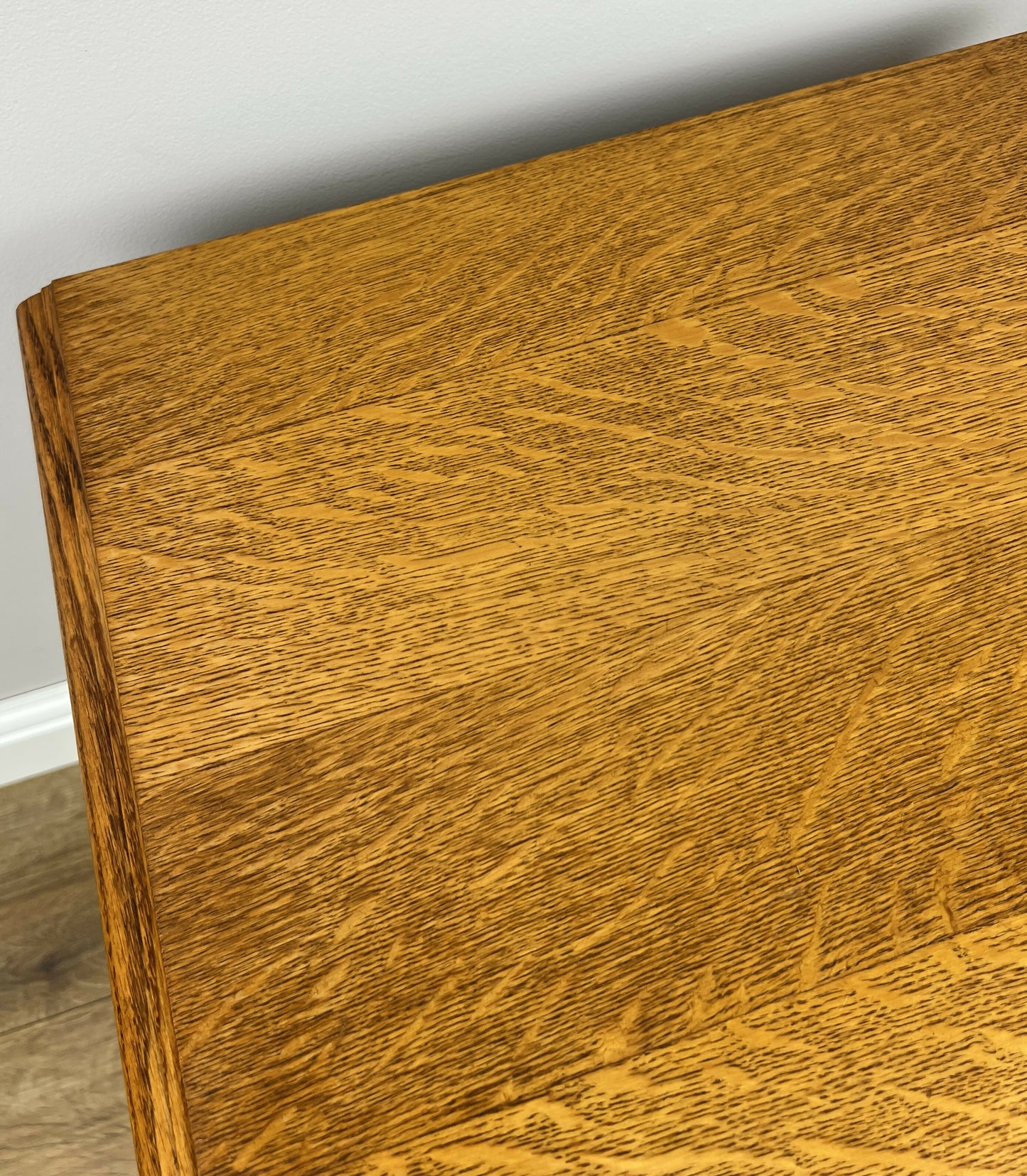 Bedside Table Vintage French Louis Style Oak Nightstand Carved Cabinet LOT 6305