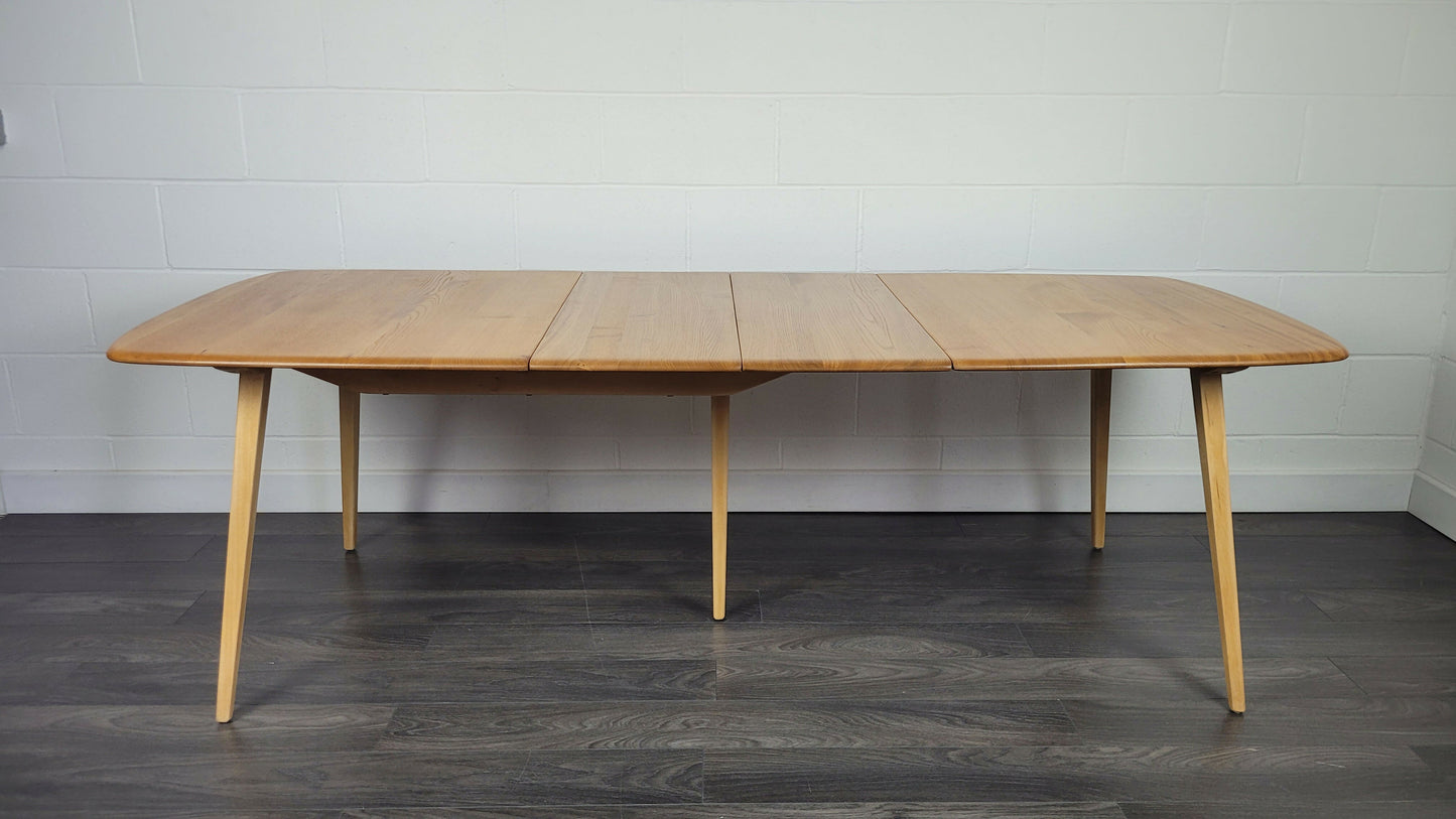 Vintage Ercol Grand Windsor Extending Dining Table – Solid Elm & Beech – 1970s